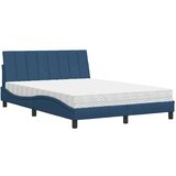  Krevet s madracem plavi 140x200 cm od tkanine | shoptok.hr
