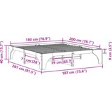  Krevet s daskama s pohranom Smeđa 180 x 200 cm Masivna borovina | shoptok.hr