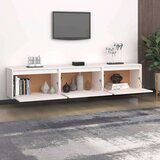 TV omarica 3 kosi bela trdna borovina, (20730166) | Shoptok.si