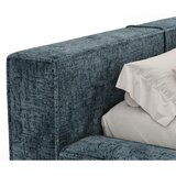 Maison de Rêve Prljavo plavi tapecirani bračni krevet s prostorom za odlaganje s podnicom 200x200 cm Voliera – | shoptok.hr