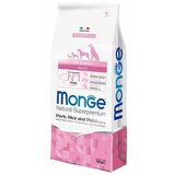 Monge natural superpremium dog all breeds puppy and junior monoprotein pork with rice and potatoes Cene
