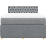  Krevet box spring s madracem svjetlosivi 140x200 cm od tkanine | shoptok.hr