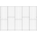 vidaXL Gabionska stena s pokrovi iz pocinkanega jekla 300x30x200 cm cene
