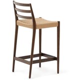Kave Home Rjav/v naravni barvi barski stol iz masivnega hrasta (višina sedeža 70 cm) Analy – | Shoptok.si