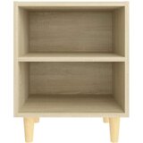 vidaXL Nočna omarica z lesenimi nogami sonoma hrast 40x30x50 cm, (20808687) | Shoptok.si