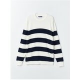 LC Waikiki Crew Neck Long Sleeve Striped Men's Knitwear Sweater Cene