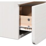 vidaXL Noćni ormarić 2 pcs Bijela 39 x 34 x 33 cm Čvrsta borova drva | shoptok.hr