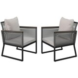 Bessagi Garden Set Vrtnih Stolov Toni, 2 Kos, Svetlo Siva | Shoptok.si