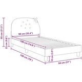  Krevet za djecu s uzglavljem Ružičasta 90 x 190 cm Baršun | shoptok.hr