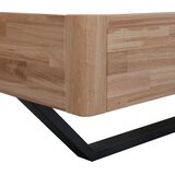 MID.YOU POSTELJA 180 cm x 200 cm , les, kovina barve hrasta | Shoptok.si