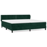  s oprugama i madracem tamnozeleni 200x200 cm baršunasti | shoptok.hr
