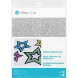 Printable Sticker Sheets - Glitter Silver