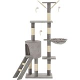 vidaXL Penjalica za mačke sa stupovima za grebanje od sisala 138 cm siva | shoptok.hr