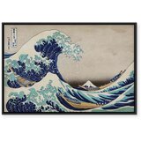  Slika - Hokusai Katsushika – The Great Wave off Kanagawa 90x60 U crnom drvenom okviru | shoptok.hr