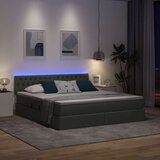  LED krevet za pohranu s madracem Tamnosiva 180 x 200 cm Tkanina | Eponuda.com