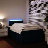  Krevet s oprugama i madracem plavi 120 x 190 cm baršun | shoptok.hr