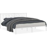 vidaXL Metalni okvir za krevet s uzglavljem bijeli 183x213 cm | shoptok.hr