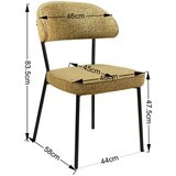 Hom`in stol, les, kovina, tekstil rumena | Shoptok.si
