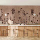  Foto tapeta - Wildflowers – black plants on lime-wash background 450x315 | shoptok.hr