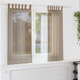 Voile zavjese s petljama 2 kom svijetlosmeđe 140x175 cm | Shoptok.si