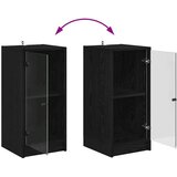 vidaXL Strani šal Črni hrast 35 x 37 x 76 cm Konstruiran les | Shoptok.si