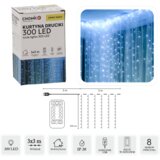 Molarem Home Božićne LED lampice - Zavjesa – 300 LED, IP20, hladno bijela, 8 načina osvjetljenja, USB napajanje | shoptok.hr