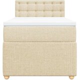  Krevet s oprugama i madracem krem 90 x 200 cm od tkanine | shoptok.hr