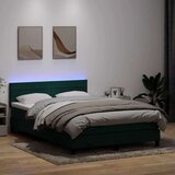 Box spring postelja z vzmetnico temno zelena 160x220 cm žamet, (21792989) | Shoptok.si