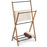 KADAX Držalo za brisače za kopalnico, črno, loft, jeklo, leseno, (5000361553) Cene