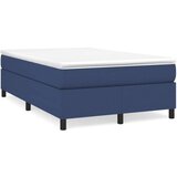  Box spring postelja z vzmetnico moder 120x200 cm blago, (20791967) | Shoptok.si
