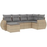  6-dijelni set vrtnih sofa s jastucima bež od poliratana | shoptok.hr