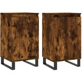 Maison Chic Komoda - Predalnik 2 kosa dimljeni hrast 40x35x70 cm inženirski les, (21721397) | Shoptok.si