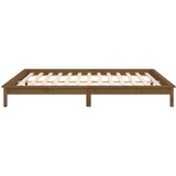  LED Okvir za krevet boja meda drveni 200x200 cm od masivne | shoptok.hr