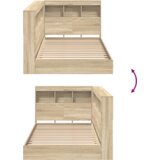 vidaXL Poličasta postelja Sonoma hrast 75x190 cm iz inženirskega lesa | Shoptok.si