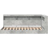  Krevet s policama Betonski sivi 75x190 cm Inženjersko drvo | shoptok.hr