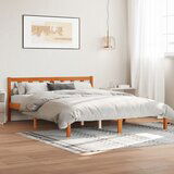 Maison Chic Posteljni okvir - Dvoposteljna postelja - Zakonska postelja brez vzmetnice vošč. rjav 150x200 cm borovina-J13096, (21764909) | Shoptok.si