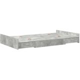 Krevet s ladicama Betonski sivi 120 x 190 cm Konstruirano drvo | shoptok.hr