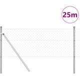  Stup za ogradu Srebrno 25 x 0,8 m (mreža 40 x 40 mm) Čelik | shoptok.hr