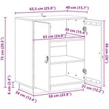  Kreveta Vosak Smeđa 65,5 x 40 x 75 cm Masivna borovina | shoptok.hr