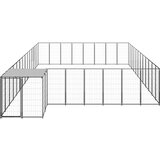 vidaXL kavez za pse crni 30,25 m² čelični | shoptok.hr