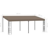  Zidna sjenica od tkanine 6 x 3 m smeđe-siva | shoptok.hr
