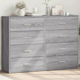 The Living Store Komoda 2 kosa siva sonoma 60x31x84 cm inženirski les - Komoda, (21657670) | Shoptok.si