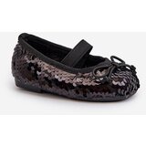 FR1 Children's Ballerina Flats Adorned with Sequins Black Weries | Shoptok.si