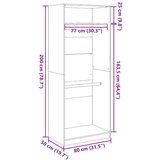 vidaXL Ormar boja artisian hrast 80x50x200 cm konstruirano drvo | shoptok.hr