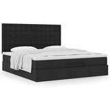 vidaXL Otomanski krevet s madracem crni 160x200cm od tkanine Cijene