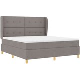  Krevet s opruga kutije Sivo-smeđa 200 x 180 cm tkanina | shoptok.hr