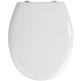 Bela WC deska z enostavnim zapiranjem Rieti, 44,5 x 37 cm