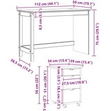  Set ormara za radne stolove 2 kom. Crna Masivna borovina | shoptok.hr