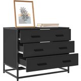 Furnova Omarica s predali črna 70x41x56 cm konstruiran les, (21950571) Cene