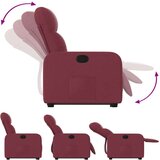 Naslonjač na podizanje od tkanine crvena boja vina | shoptok.hr